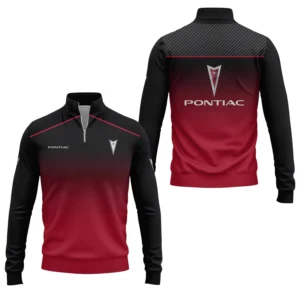 Pontiac Men’s Stand Collar Quarter Zip Pullover Sweatshirt