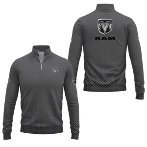 Ram Men’s Stand Collar Quarter Zip Pullover Sweatshirt
