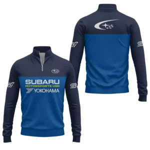 Subaru Men’s Stand Collar Quarter Zip Pullover Sweatshirt
