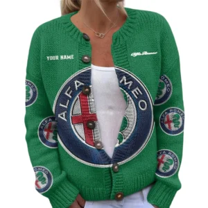 Alfa Romeo Women's Knitted Sweater Customize Name
