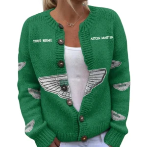 Aston Martin Women's Knitted Sweater Customize Name