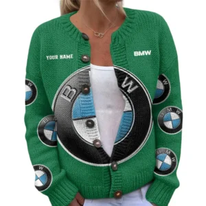 BMW Women's Knitted Sweater Customize Name