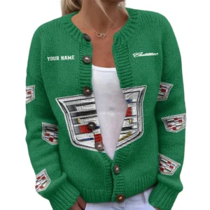 Cadillac Women's Knitted Sweater Customize Name