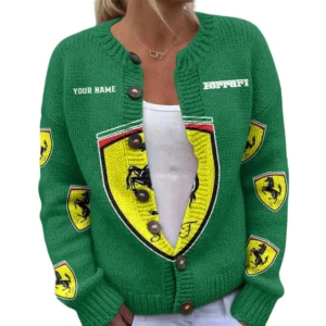 Ferrari Women's Knitted Sweater Customize Name