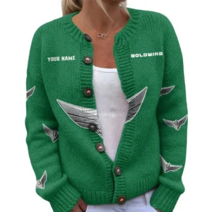 Honda Goldwing Women's Knitted Sweater Customize Name