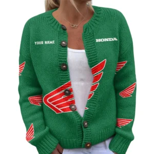 Honda Motors Women's Knitted Sweater Customize Name