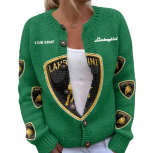 Lamborghini Women's Knitted Sweater Customize Name