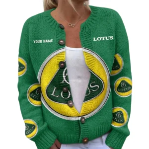 Lotus Car Women's Knitted Sweater Customize Name