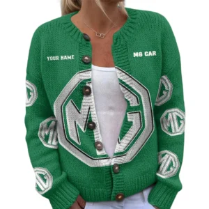 MG Car Women's Knitted Sweater Customize Name