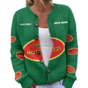 Moto Guzzi Women's Knitted Sweater Customize Name