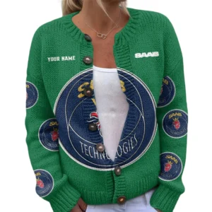 Saab Women's Knitted Sweater Customize Name