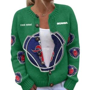 Scania Women's Knitted Sweater Customize Name