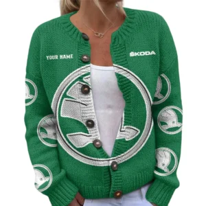 Skoda Women's Knitted Sweater Customize Name