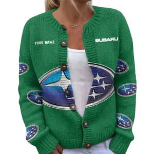 Subaru Women's Knitted Sweater Customize Name