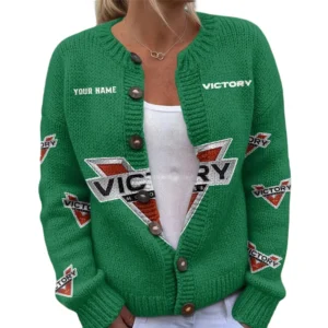 Victory Motorcycle Women's Knitted Sweater Customize Name
