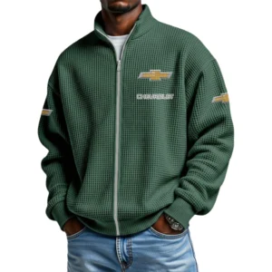 Chevrolet Men's Waffle Knit Full-Zip Long Sleeve Sweatshirt Limited
