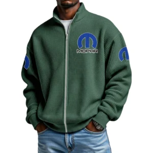 Mopar Men's Waffle Knit Full-Zip Long Sleeve Sweatshirt Limited