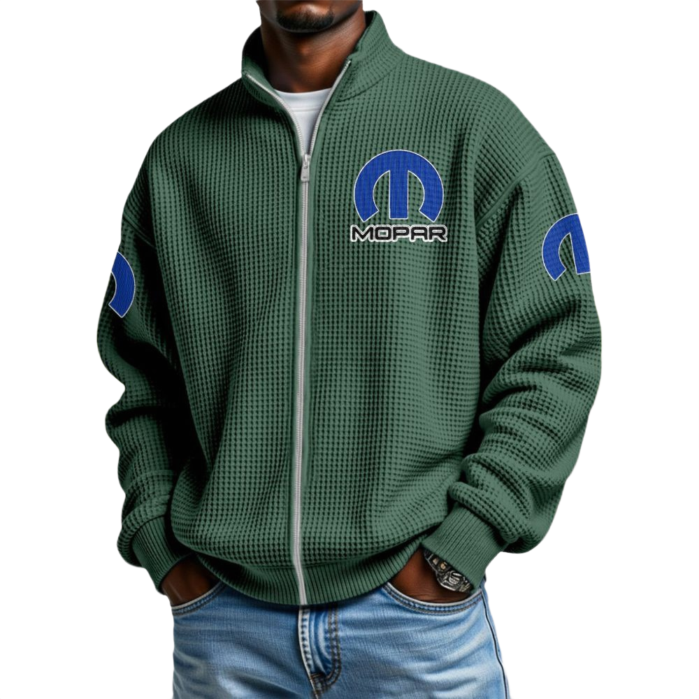 Mopar Men’s Waffle Knit Full-Zip Long Sleeve Sweatshirt Limited Mopar Men's Waffle Knit Full-Zip Long Sleeve Sweatshirt Limited