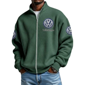 Volkswagen Men's Waffle Knit Full-Zip Long Sleeve Sweatshirt Limited